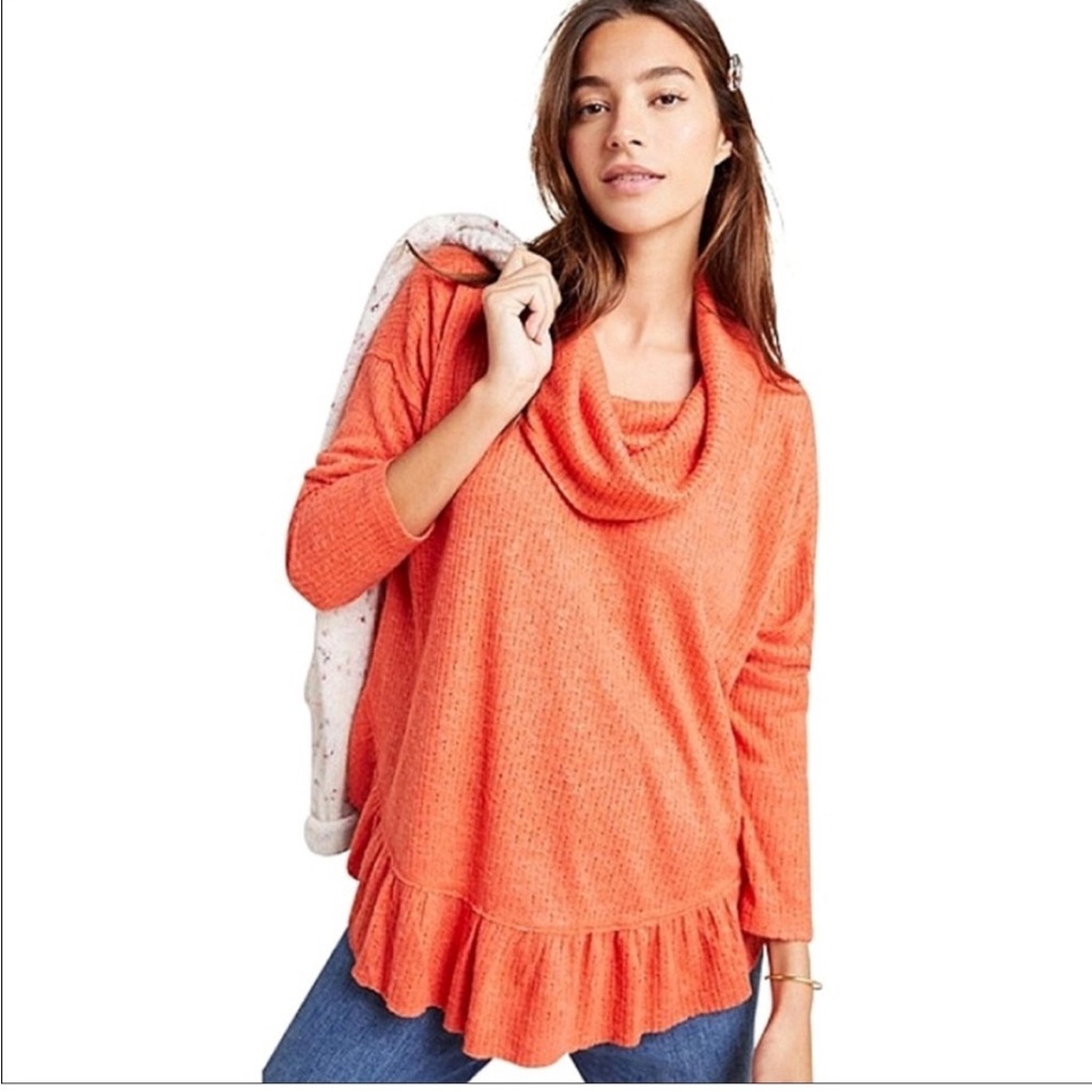 Maeve‎ by Anthropologie Hacci Ruffle Pullover
